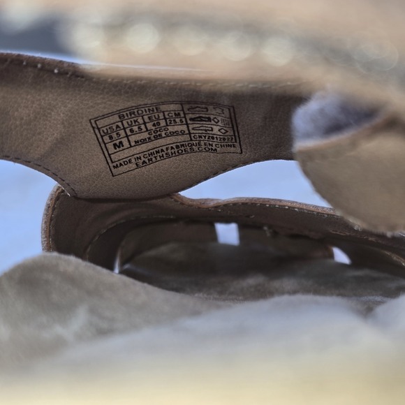 Earth Origins‎ Options Sandals Comfort Slingback Taupe Cutout Casual Shoes - Picture 13 of 16